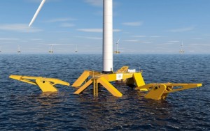 Schwimmendes Fundament: stabilisiert das Windrad bei jedem Seegang (Foto: gazellewindpower.com)