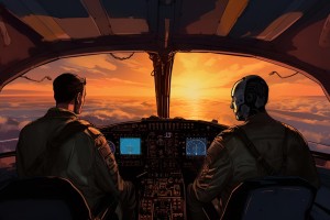 Im Cockpit sitzen künftig Mensch und Maschine (Illustration: Alex Shipps, csail.mit.edu)