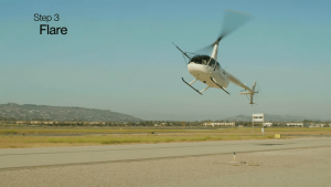 Hubschrauber kurz vor der Landung im Autorotations-Modus (Foto: skyryse.com)