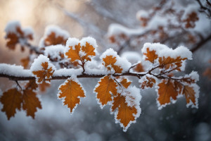 Ast einer Eiche im Winter (Bild: goodRanking AI)