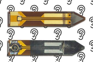 Ober- und Unterseite des neuen komplett implantierbaren Mikrofons (Illustration: mit.edu)