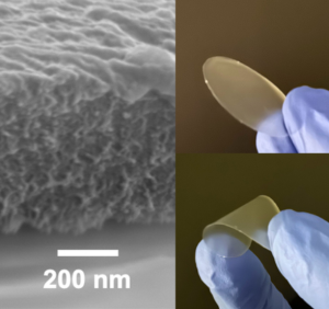 Struktur des innovativen und hochwirksamen Wasserfilters und seine Flexibilität (Fotos: mit.edu)