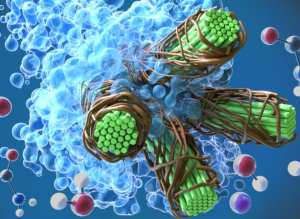 Neues Lösungsmittel erleichtert Spaltung für Nanozellulose (Illustration: Andy Sproles, ornl.gov)