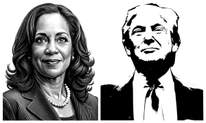 Harris versus Trump: Deutsche Unternehmen fürchten Trump-Sieg (Bilder: pixabay.com, GDJ, gregroose)