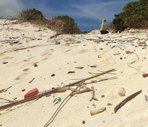 Angeschwemmter Plastikmüll an einem australischen Sandstrand (Foto: rmit.edu.au)