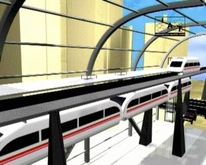Two-Tiered Magnetic Monorail