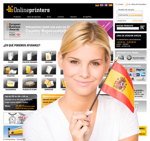 Spanish online shop: onlineprinters.es