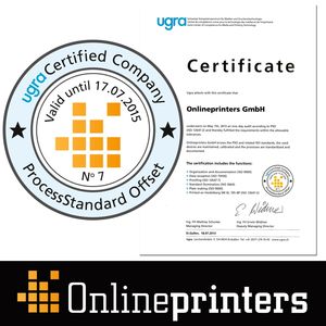 Calidad certificada de material impreso