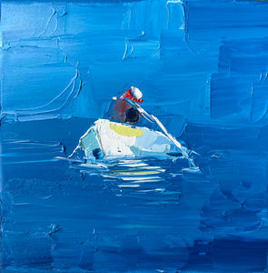 Man on a boat by Elena Kupreeva