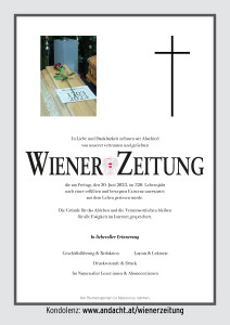 Parte für die Wiener Zeitung